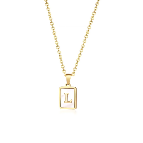 Mother of Pearl Initial Cards