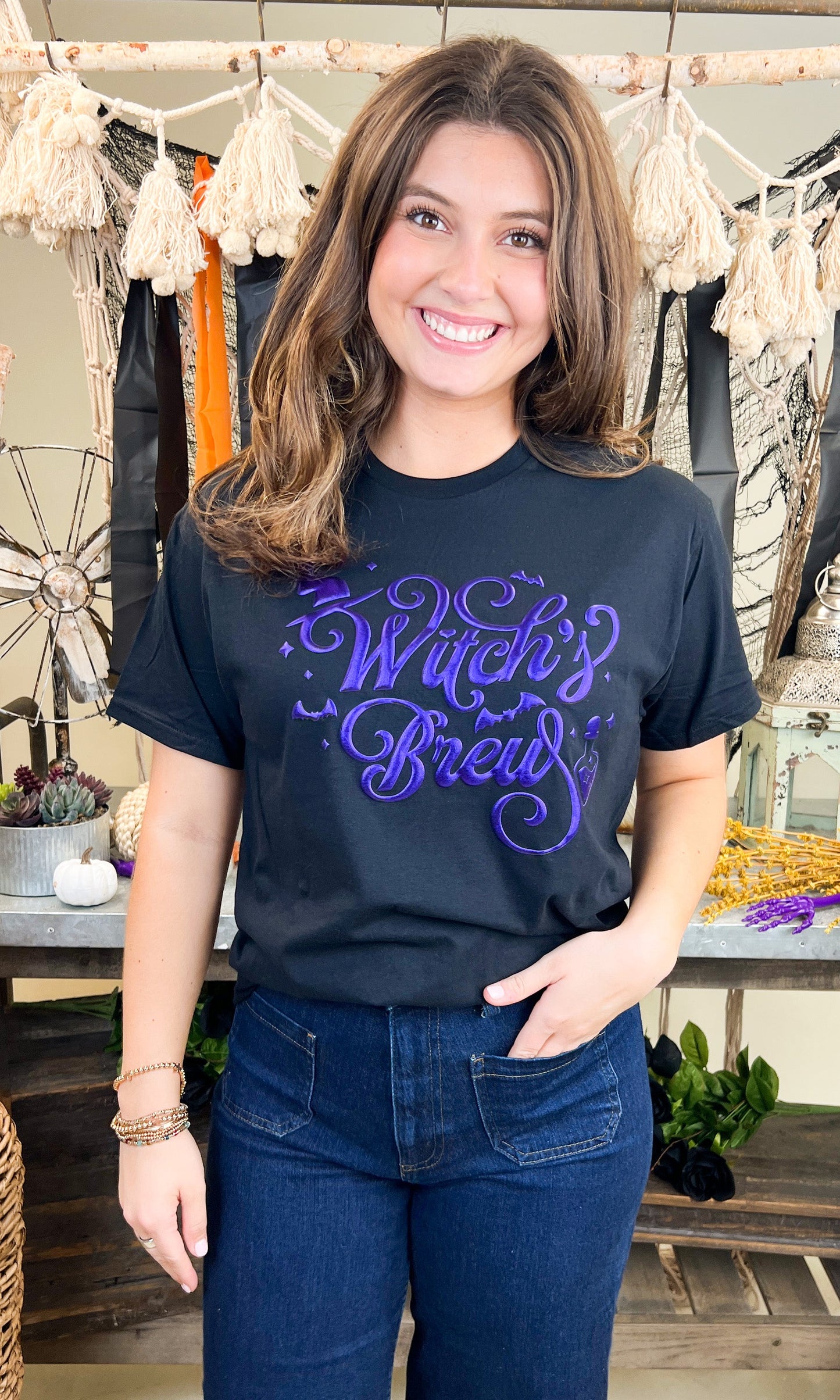 Witch's Brew Halloween Graphic Shirt