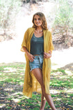 Woven Long Line Tribal Kimono