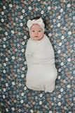 Midnight Floral Muslin Crib Sheet