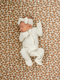 Cream Magnolia Bamboo Stretch Crib Sheet