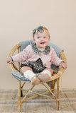 Pink Pointelle Button Down Cardigan