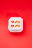 Desert Peach - #87 Heart Stud Earrings