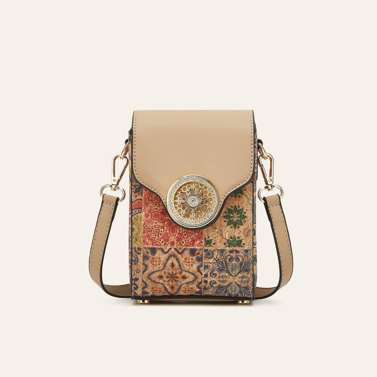 Golden Hour Boutique - Ethnic Style Cork Phone Crossbody Bag