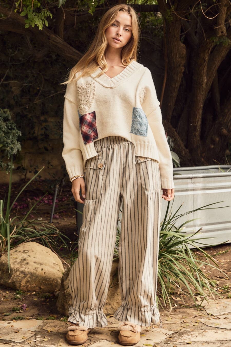 Oddi - Patchwork Knit Sweater