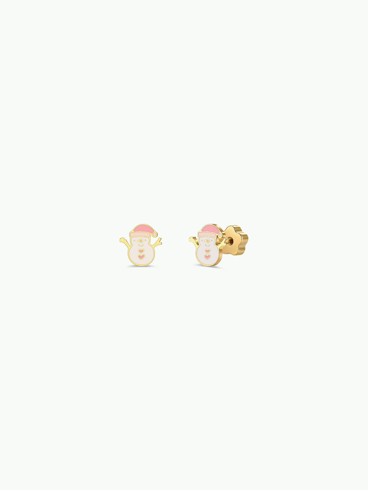JaxKelly - Snowman Enamel Flat Back Kids Earrings