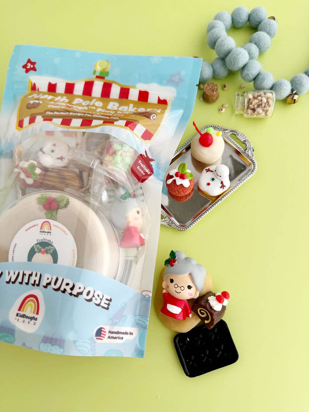 Earth Grown KidDoughs (KidDoughs by EGKD) - North Pole Bakery KidDough Play Kit