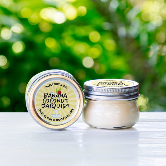 Banana Coconut Daiquiri Cocktail Drink Mix | Wine Slush & Mocktail Mixer Jar