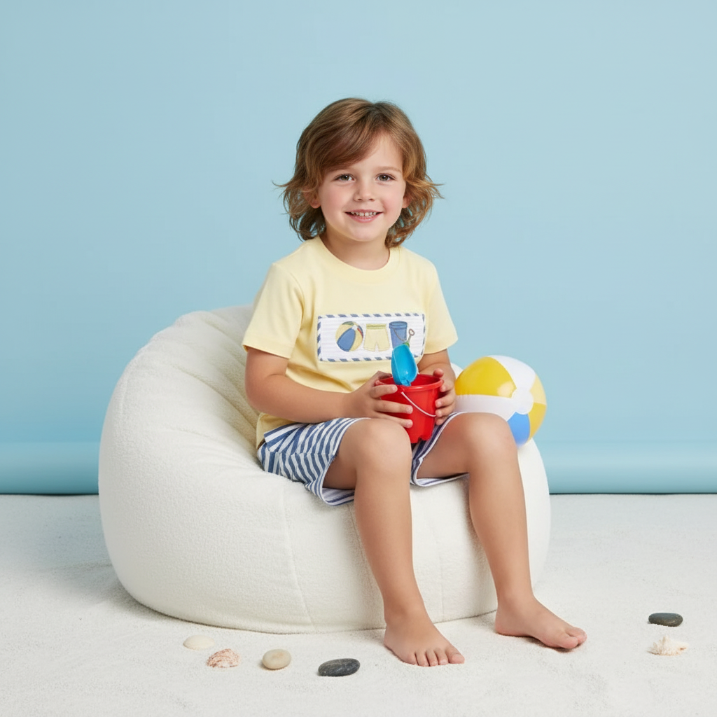 Beach ball boy short set. (preorder)