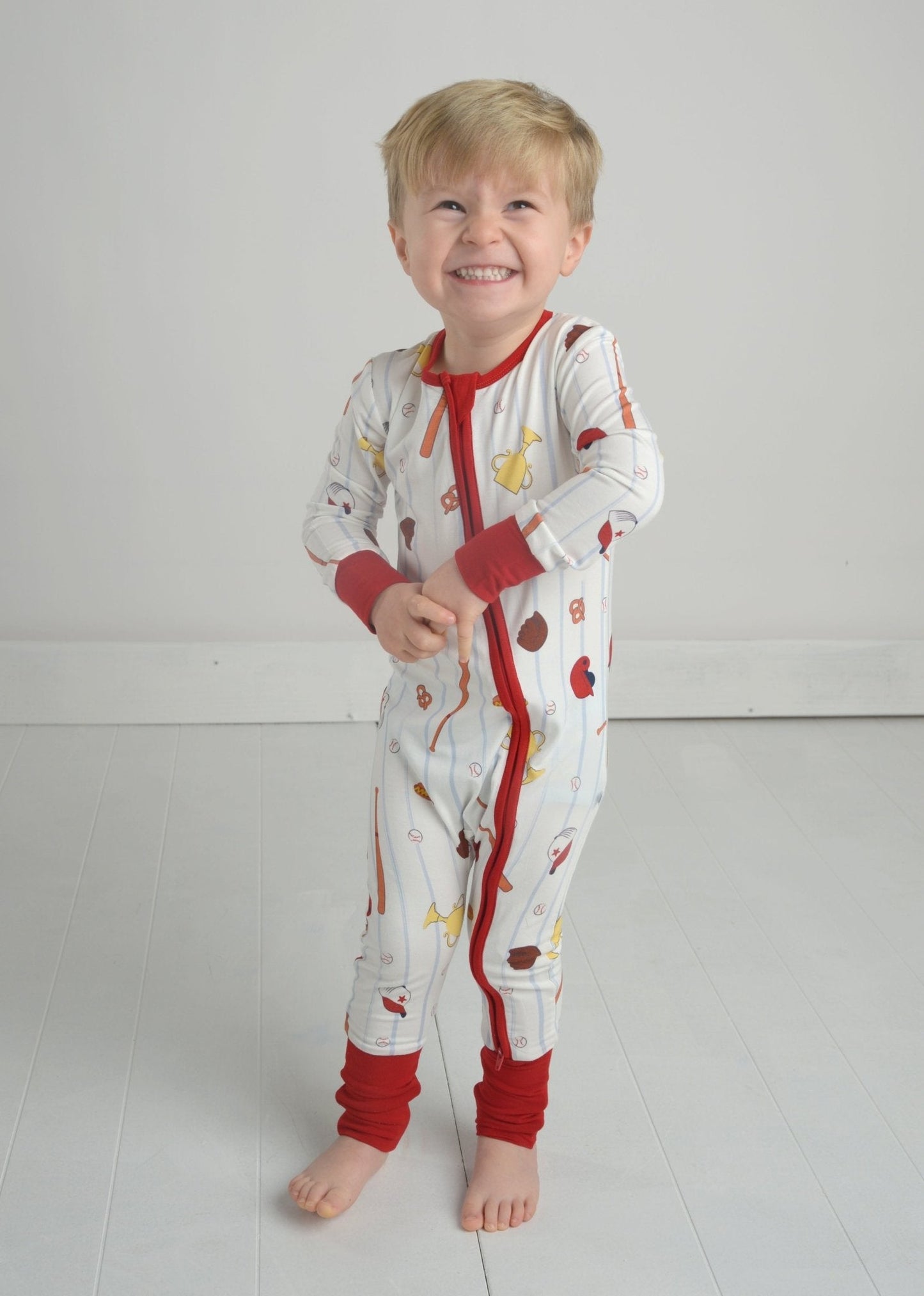 Baseball Bamboo Romper