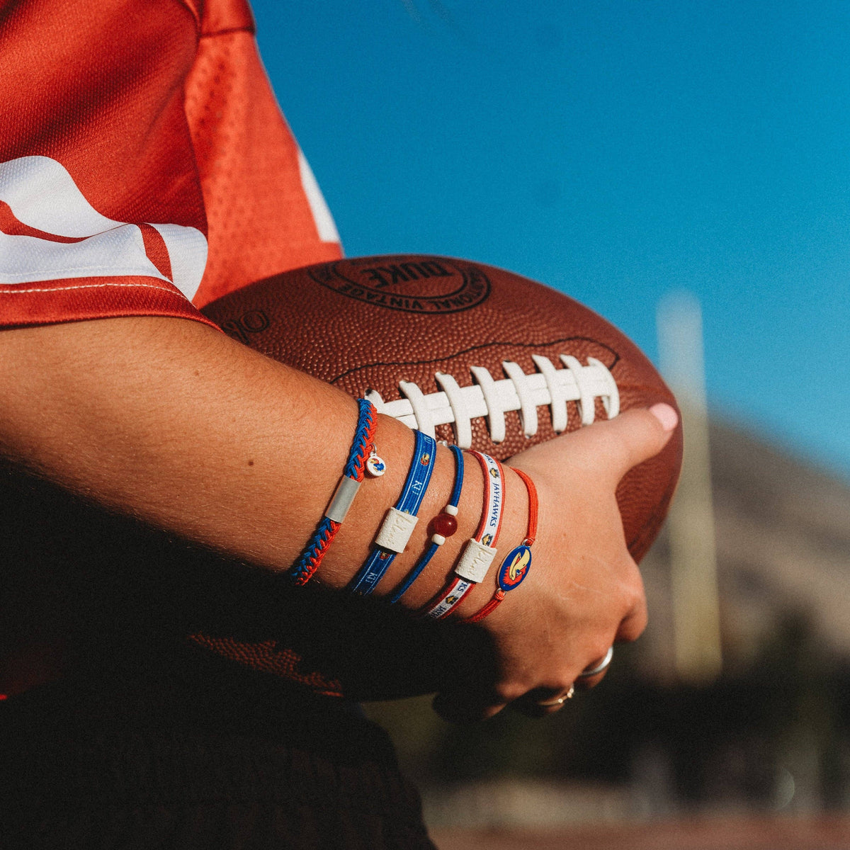 K'lani hair tie bracelets - University of Kansas Game Day Hair Tie Bracelets