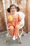 Groovy Pink and Orange Floral Bell Sleeve Top for Baby Toddler Girls