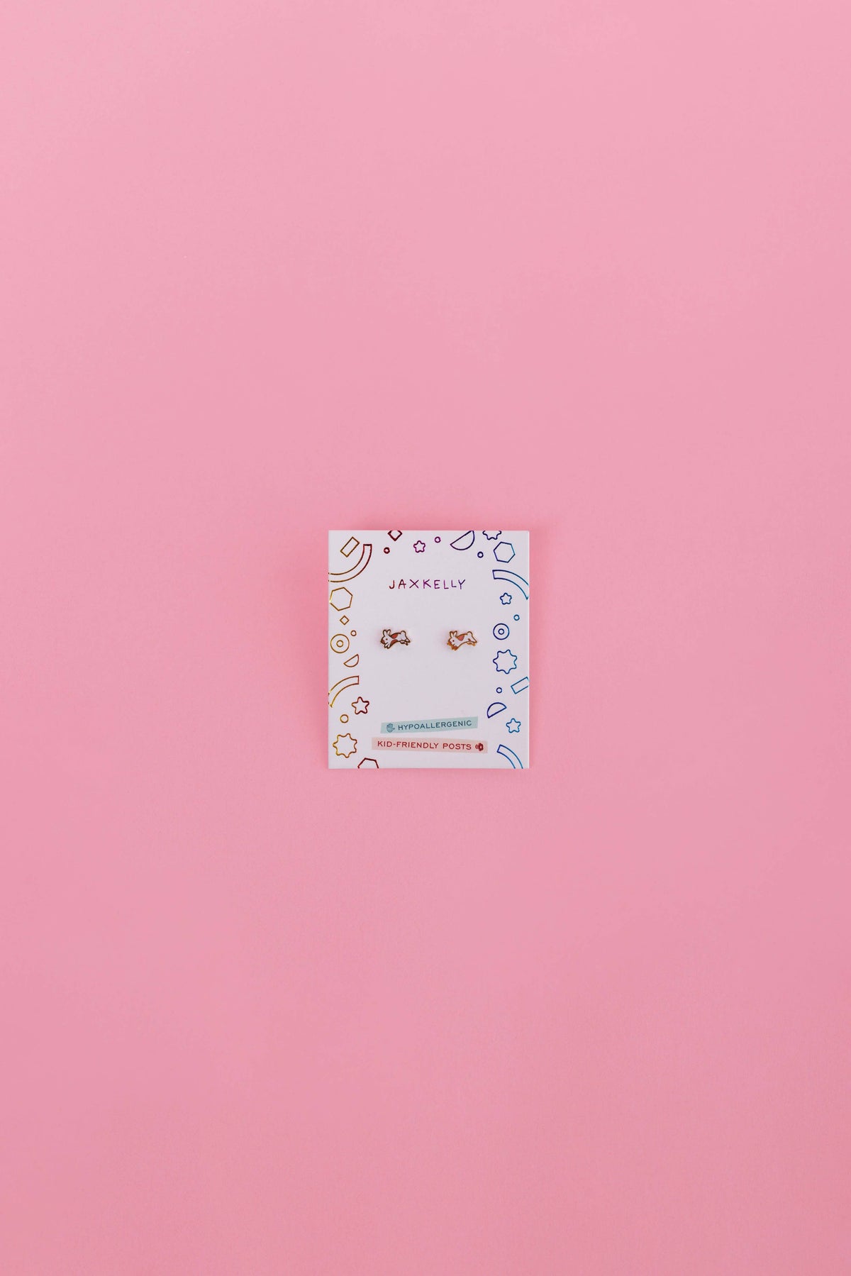 JaxKelly - Bunny Enamel Flat Back Kids Earrings