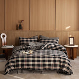 British Vintage Plaid Bedding Set / Red