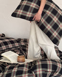 British Vintage Plaid Bedding Set / Red