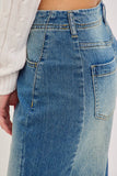PRE-ORDER MID-RISE WIDE-LEG FRAYED HEM DENIM JEANS