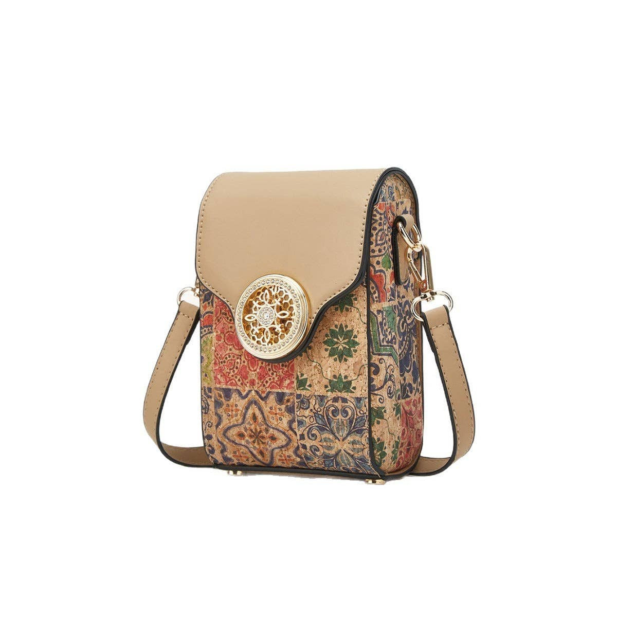 Golden Hour Boutique - Ethnic Style Cork Phone Crossbody Bag