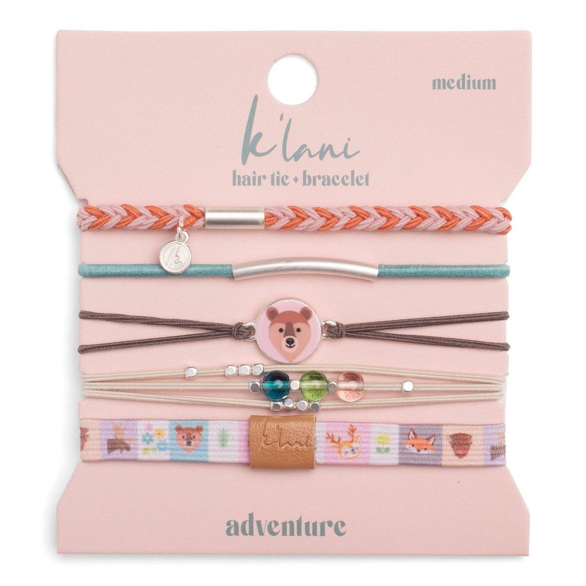 K'lani hair tie bracelets - "Adventure" Animal Themed Hair Tie Bracelets