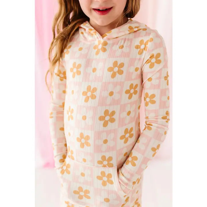 FINAL SALE-Made by Molly - Daisies | Ribbed Hoodie Dress