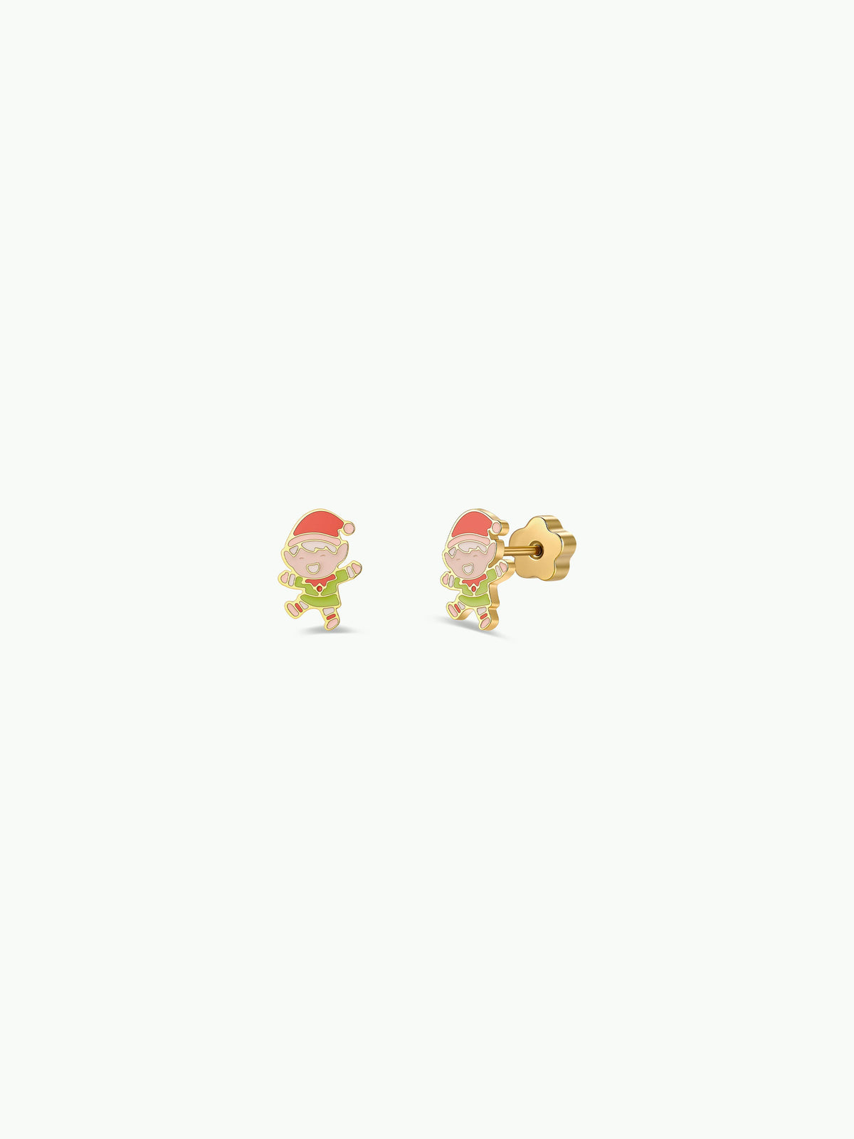 JaxKelly - Elf Enamel Flat Back Kids Earrings