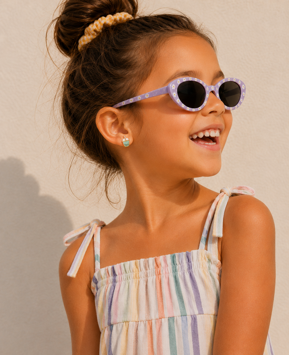 JaxKelly - Matcha Enamel Flat Back Kids Earrings