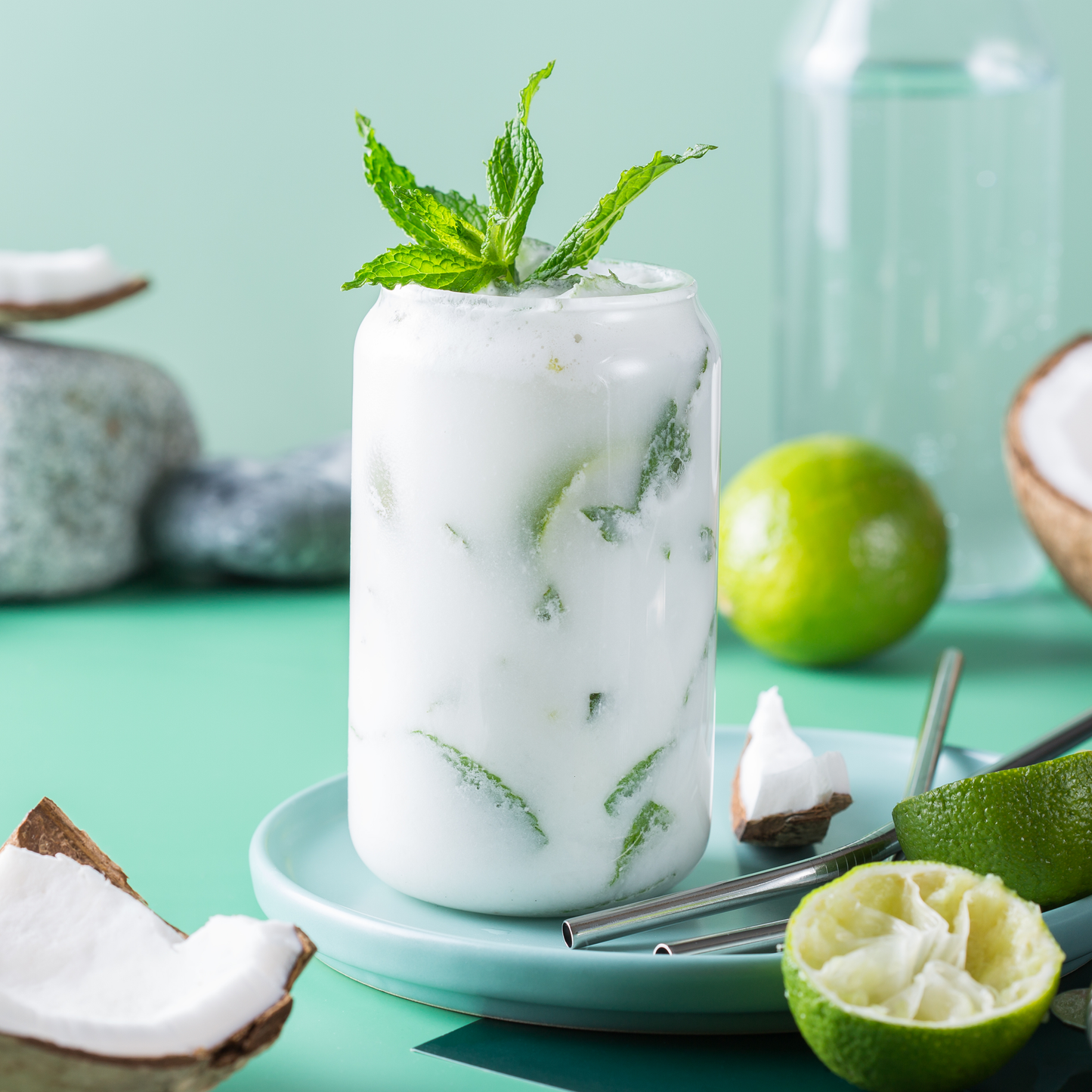 Coconut Mojito Cocktail Drink Mix | Wine Slush & Mocktail Mixer Jar