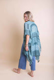 Color Graded Patchwork Kimono Ponchos