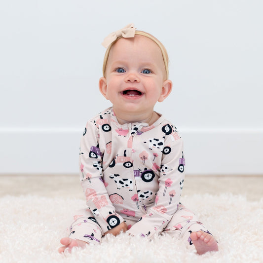 Tractors and Cows Convertible Romper