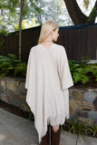 Cozy Haven Embroidered Tassel Wrap Ponchos