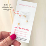 Desert Peach - #87 Heart Stud Earrings