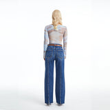 FINAL SALE - Bayeas Wide Leg Jeans with Finished Hem