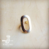 Matte Gold Electroplate Oval Ring 012c