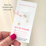 Desert Peach - Corgi Stud Earrings