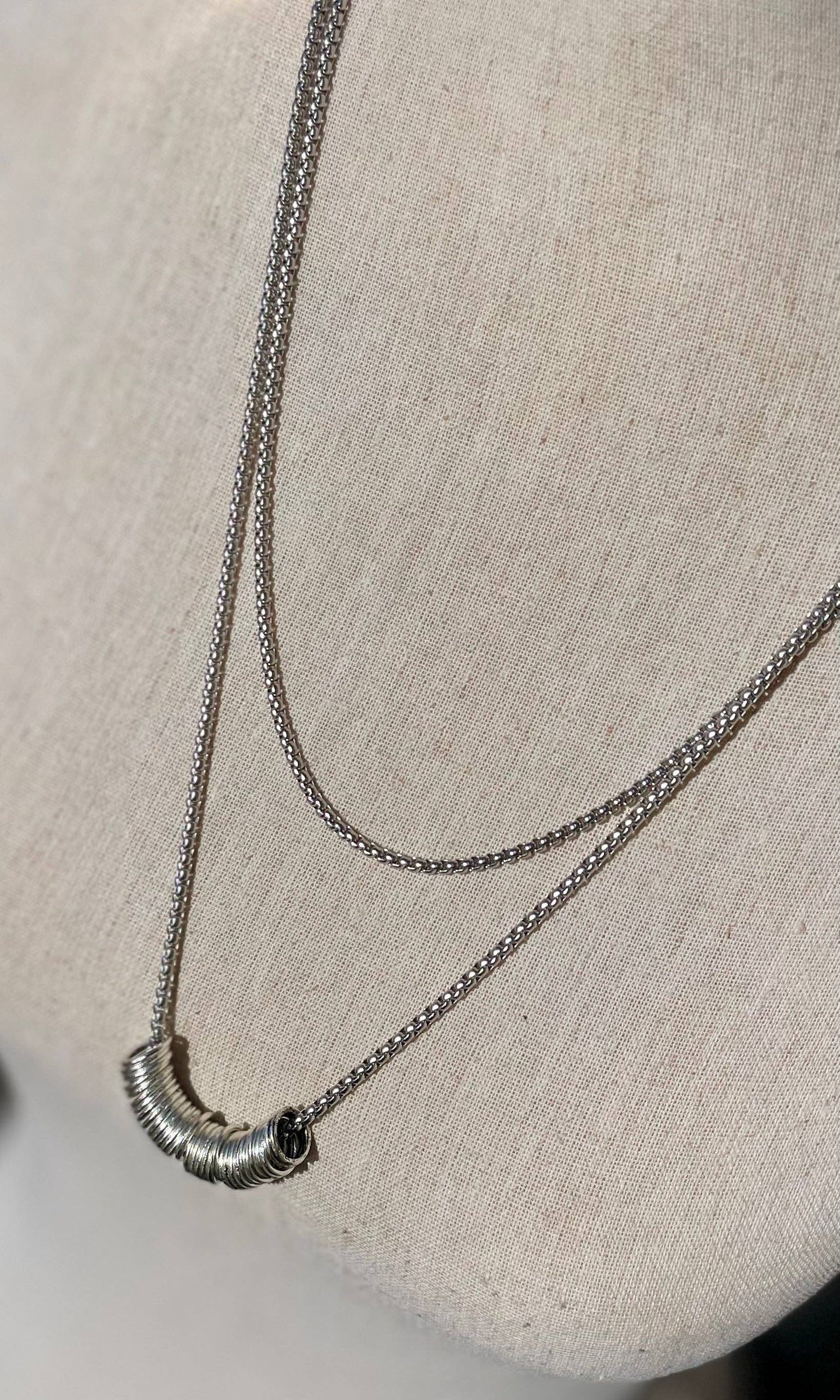 Amy Louise Silver Pass Necklace