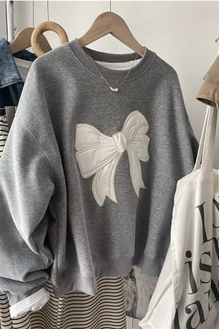 Patch Bow Sweatshirt
