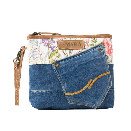 Myra Bag - Dahlia Denim Clutch Bag