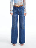 FINAL SALE - Bayeas Wide Leg Jeans with Finished Hem
