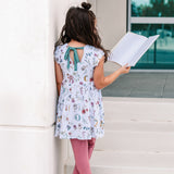 Floral ABC's Cap Sleeve Empire Tunic Set