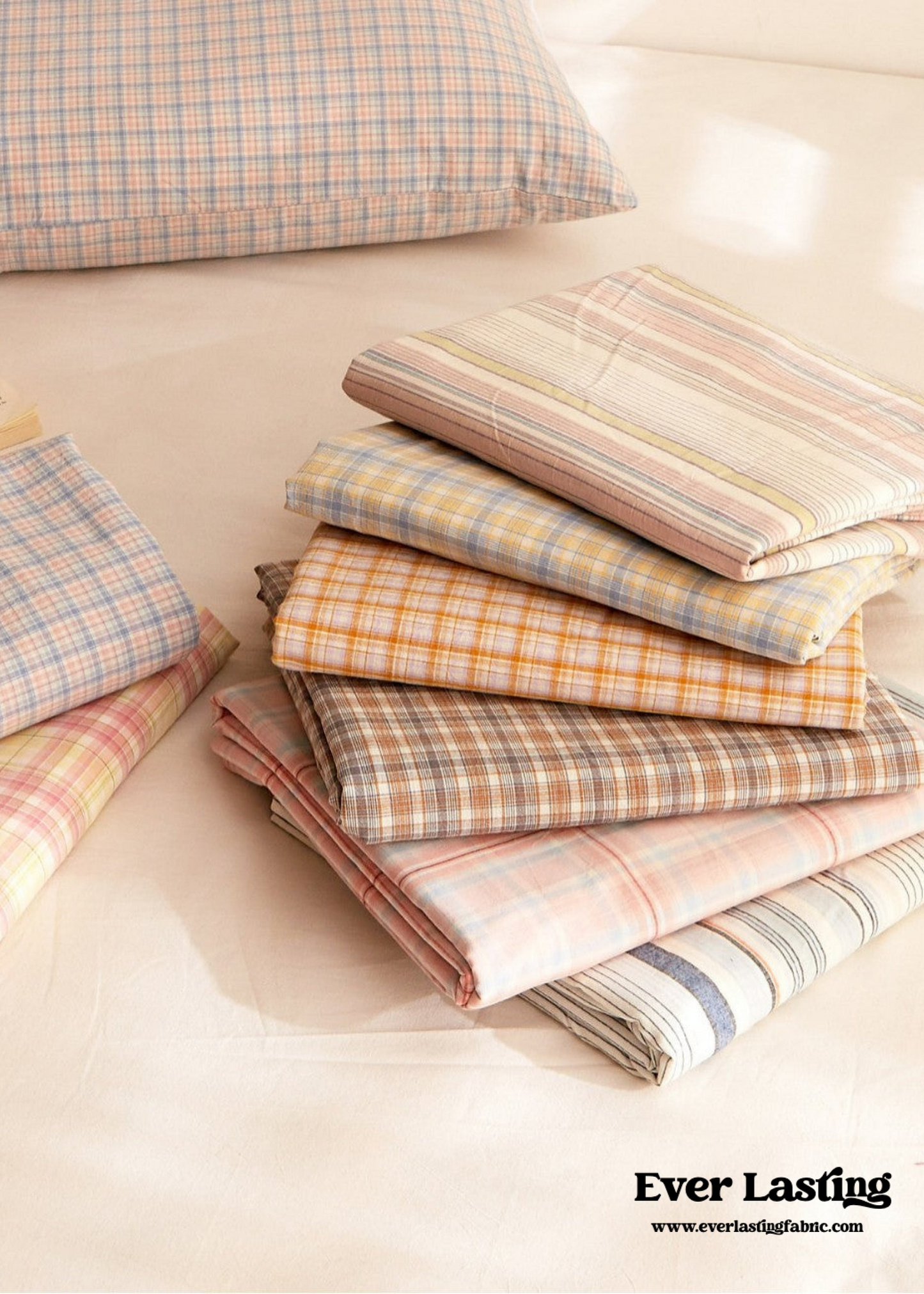 Fresh Plaid Washed Cotton Duvet Cover