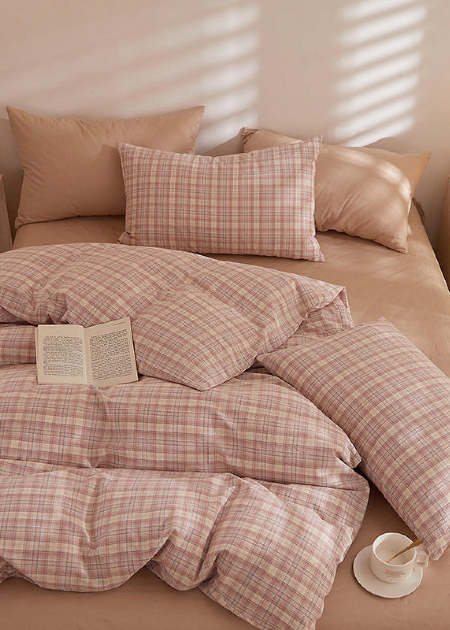 Fresh Plaid Washed Cotton Duvet Cover
