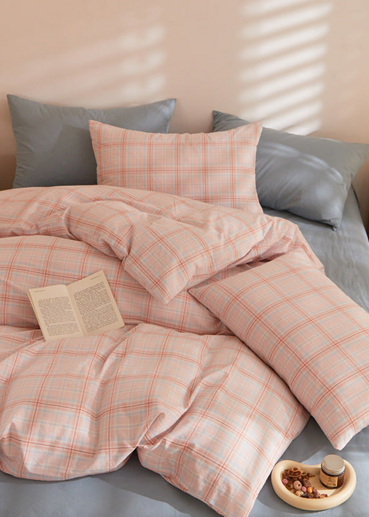Fresh Plaid Washed Cotton Duvet Cover