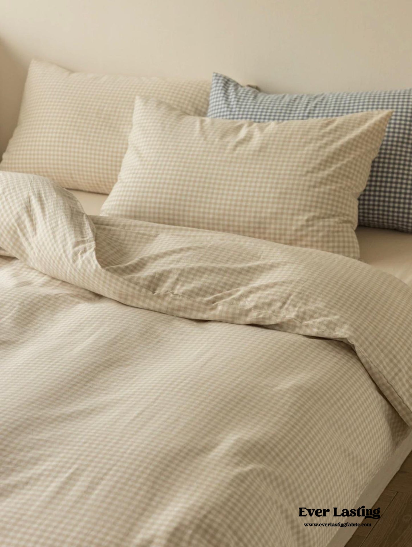Gingham Bedding Set / Blue