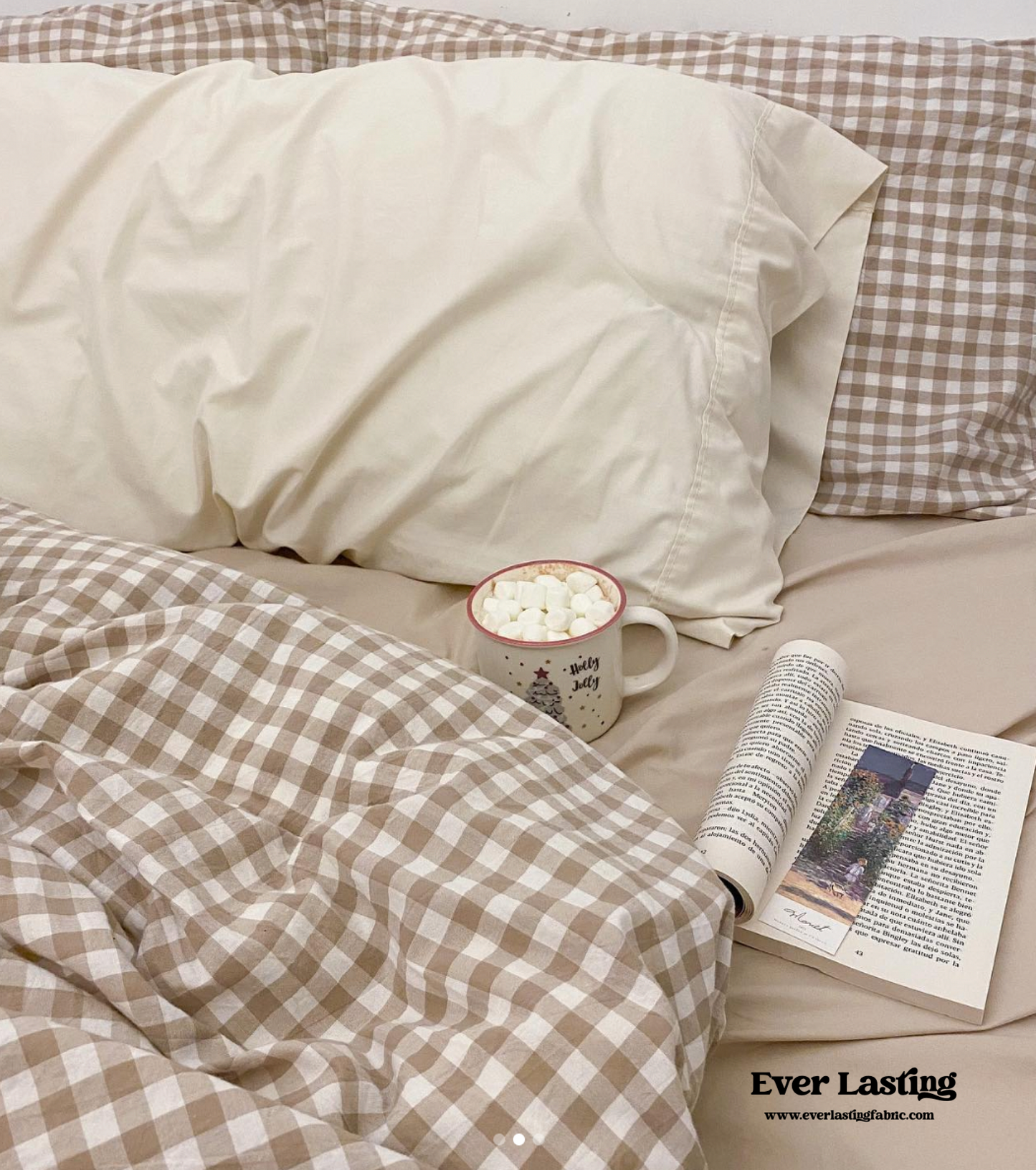 Gingham Bedding Set / Blue