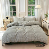 Gingham Bedding Set / Blue