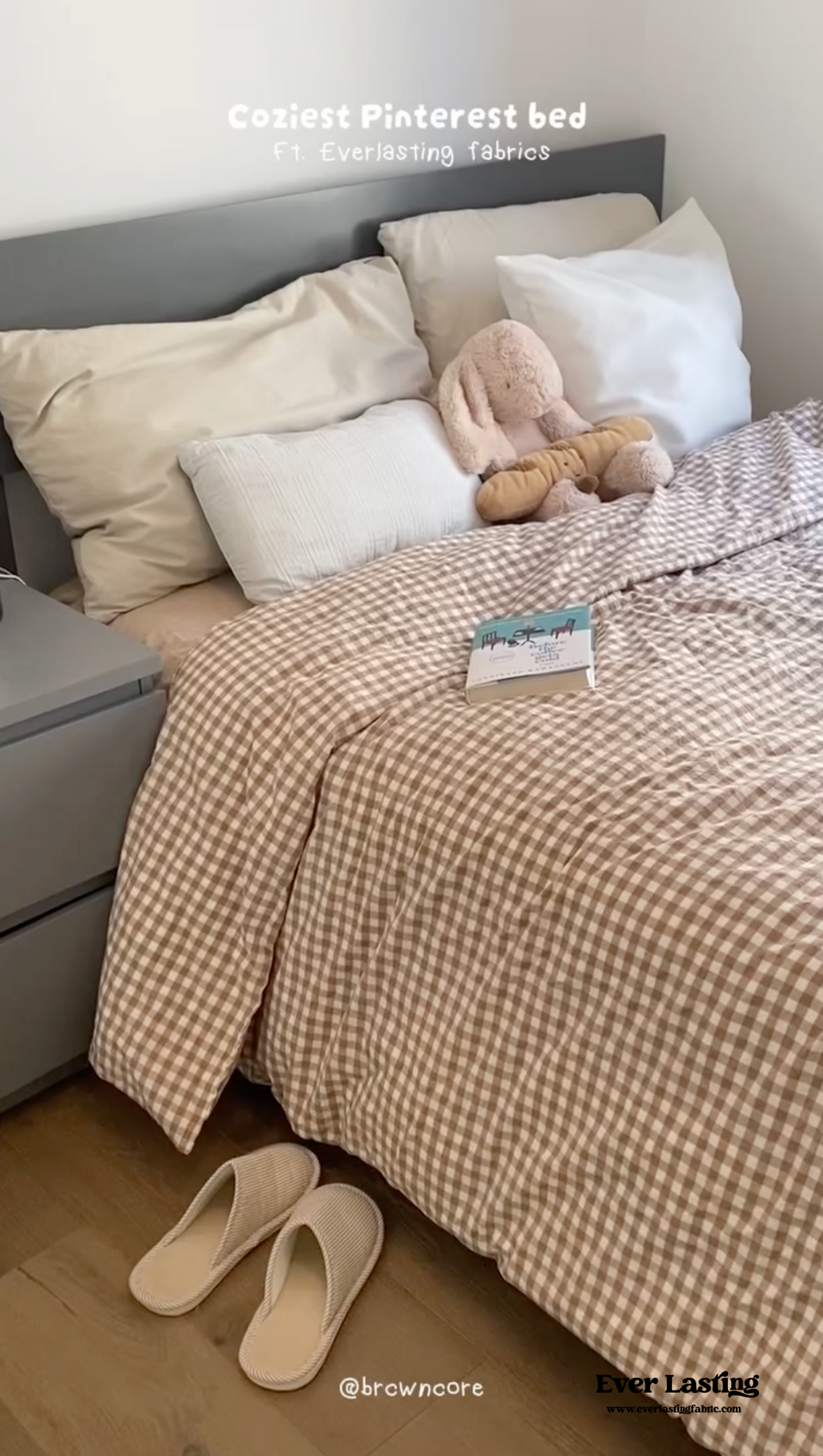 Gingham Bedding Set / Blue