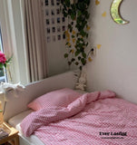 Gingham Bedding Set / Blue