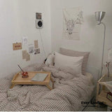 Gingham Bedding Set / Blue