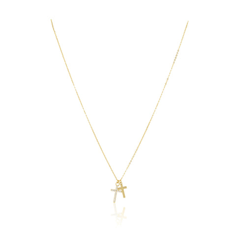 Double Cross Necklace