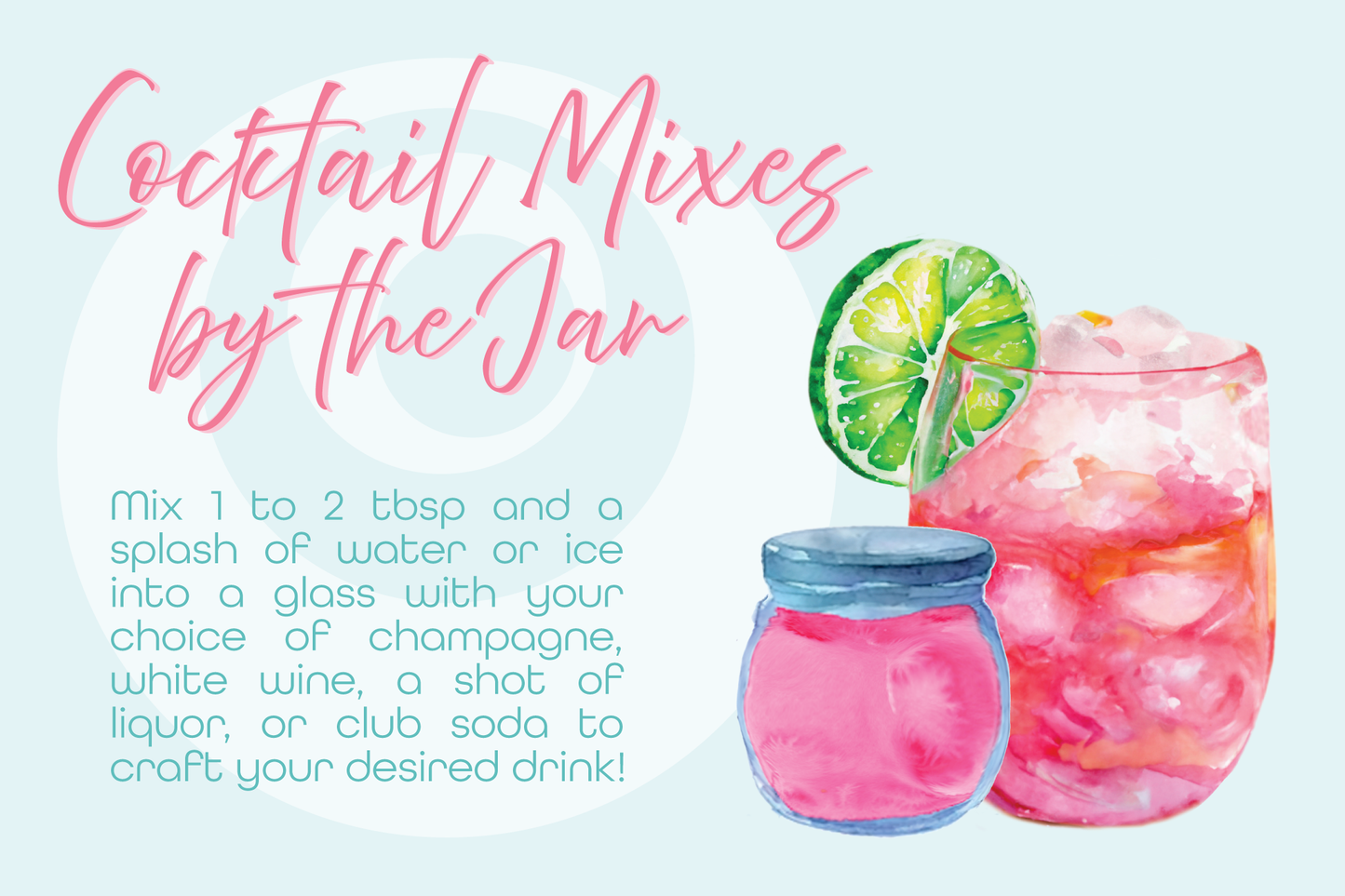 Black Cherry Pomegranate Cocktail Drink Mix | Wine Slush & Mocktail Mixer Jar