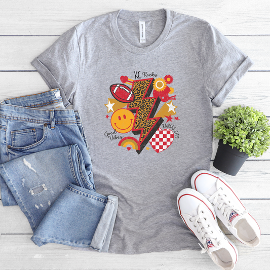 KC Rocks Lightning Tee OR Sweatshirt